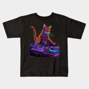 Cat DJ Harmony Kids T-Shirt